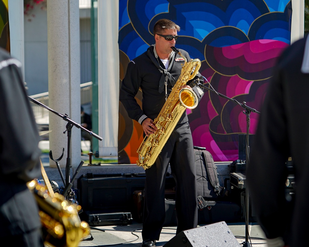 Navy Band Southwest Musician Saxophone Solo During San Francisco Fleet Week