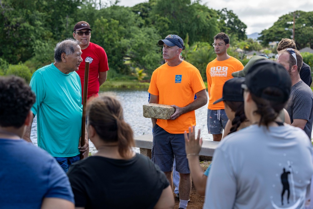Sailors, Community Volunteer at Historic Hawaiian Fishpond