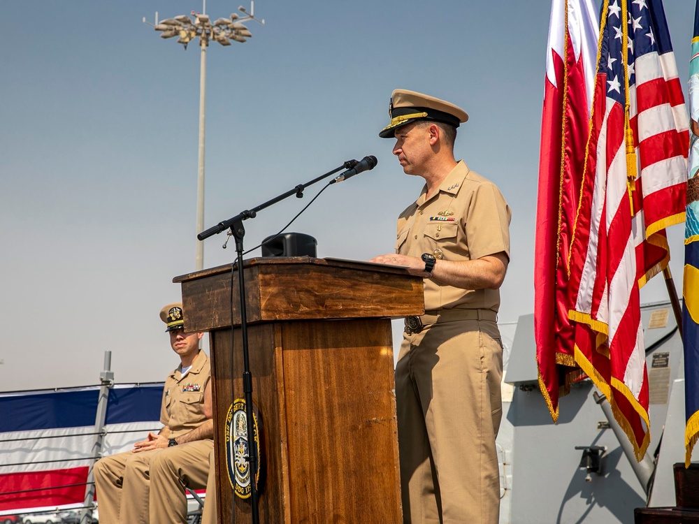 Delbert D. Black Holds Change of Command in Qatar