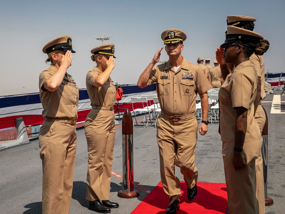 Delbert D. Black Holds Change of Command in Qatar