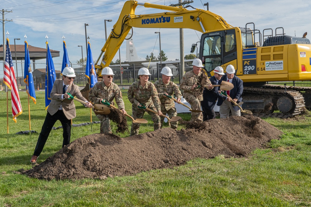 914th Air Refueling Wing breaks ground for main gate reconstruction project