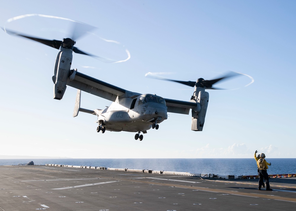 USS Tripoli Flight Operations