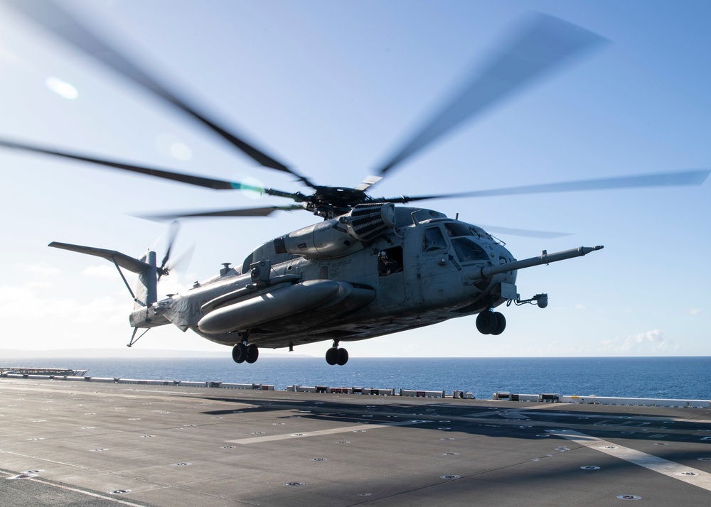 USS Tripoli Flight Operations