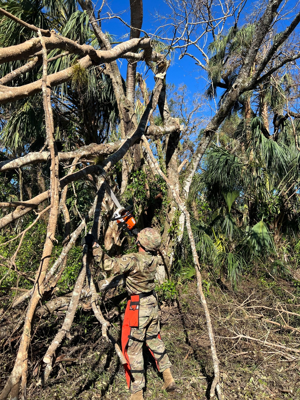 National Guard clears the way after Hurricane Ian