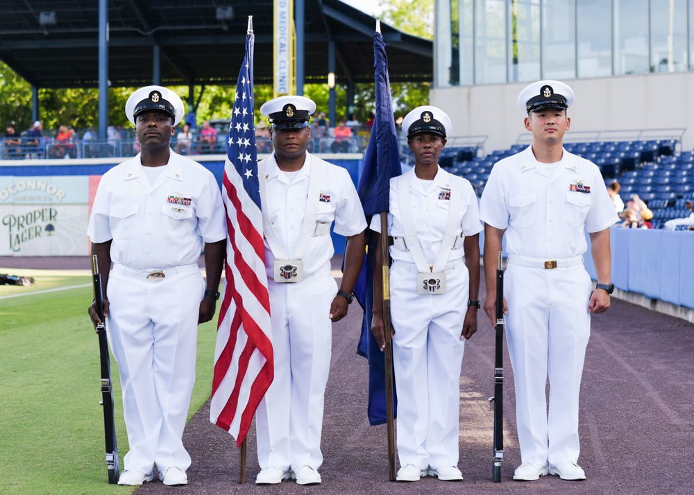 The Norfolk Tides Celebrate the Navy