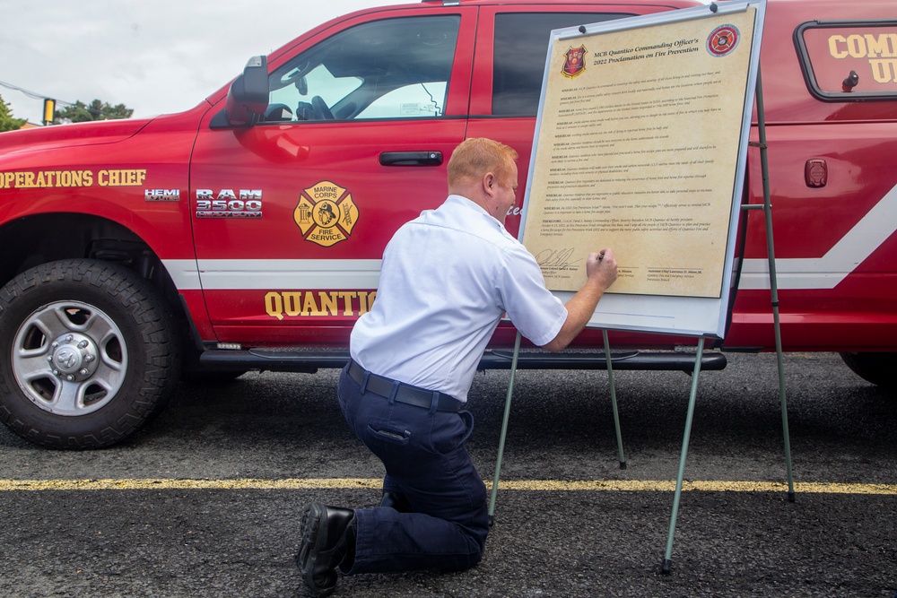 Fire Prevention Week Proclamation Signing