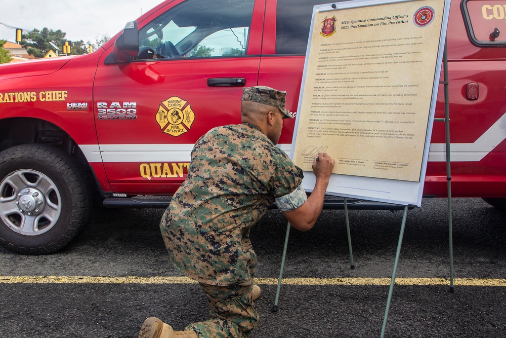 Fire Prevention Week Proclamation Signing