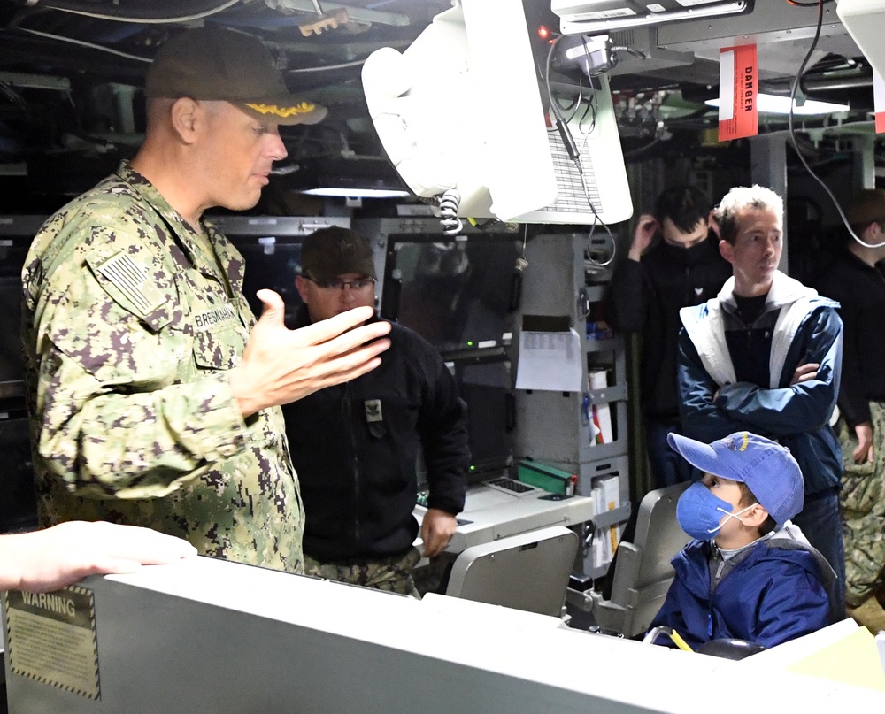 Cancer survivor tours USS Indiana