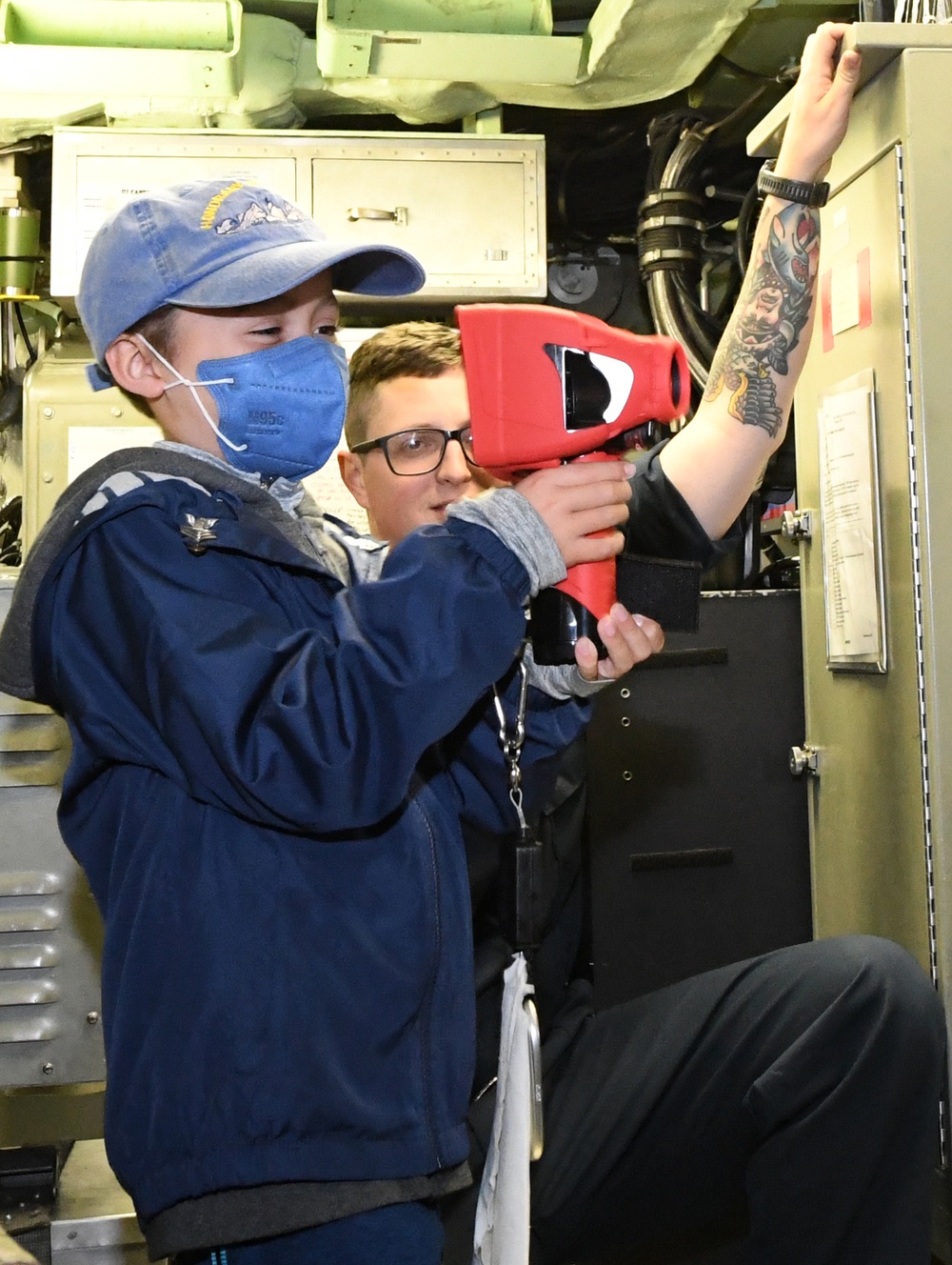 Cancer survivor tours USS Indiana