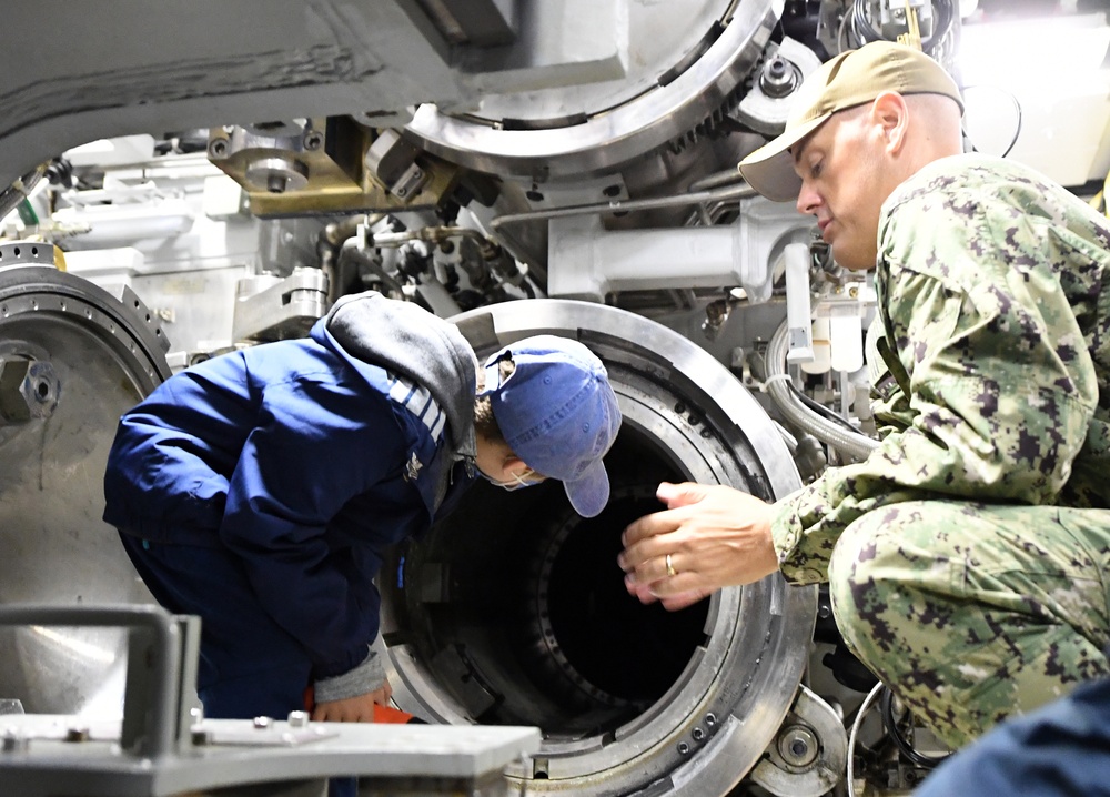 Cancer survivor tours USS Indiana