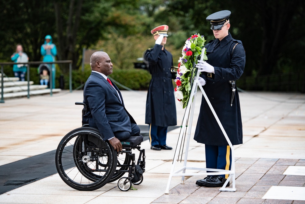 U.S. Army Col. (ret.) Gregory Gadson Visits Arlington National Cemetery During the National Disability Employment Awareness Month