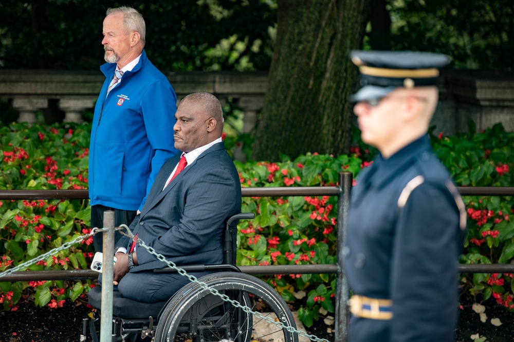 U.S. Army Col. (ret.) Gregory Gadson Visits Arlington National Cemetery During the National Disability Employment Awareness Month