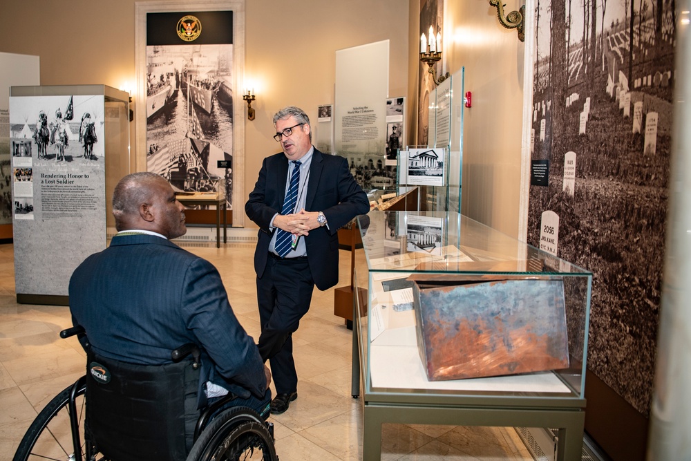 U.S. Army Col. (ret.) Gregory Gadson Visits Arlington National Cemetery During the National Disability Employment Awareness Month