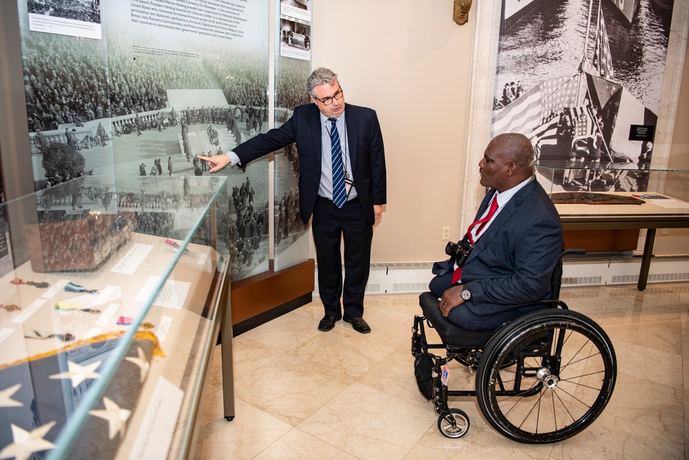 U.S. Army Col. (ret.) Gregory Gadson Visits Arlington National Cemetery During the National Disability Employment Awareness Month