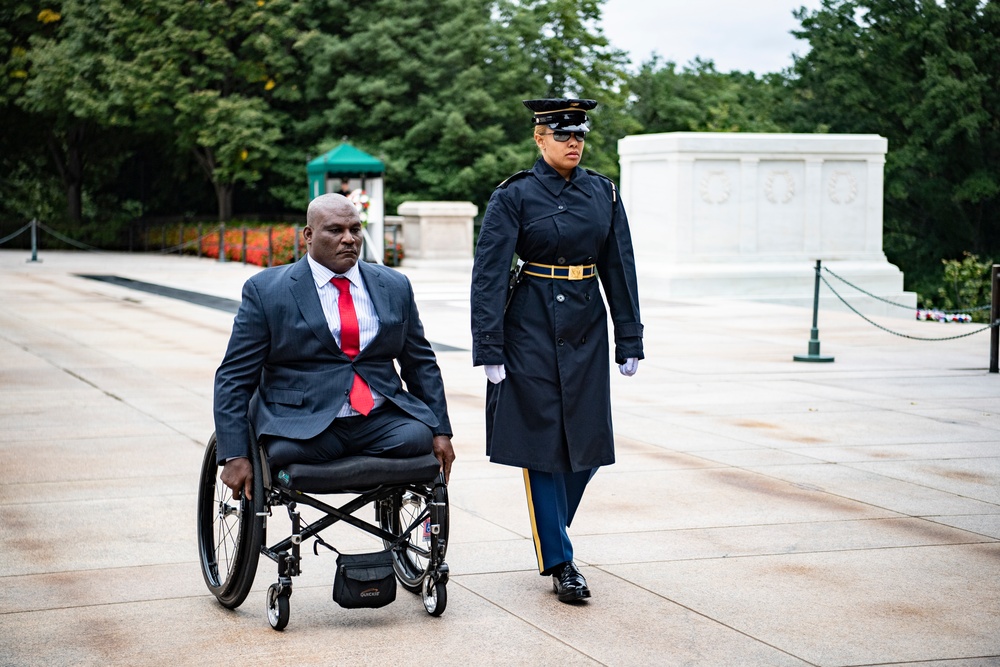 U.S. Army Col. (ret.) Gregory Gadson Visits Arlington National Cemetery During the National Disability Employment Awareness Month