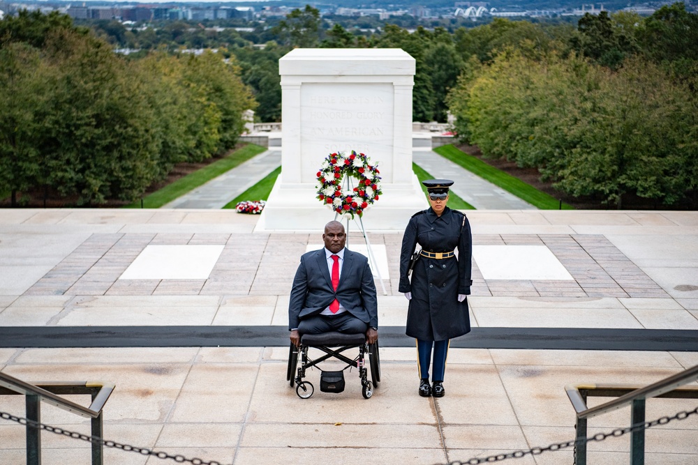 U.S. Army Col. (ret.) Gregory Gadson Visits Arlington National Cemetery During the National Disability Employment Awareness Month