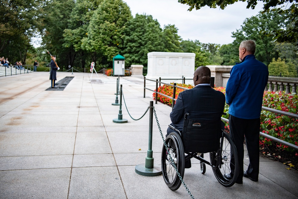 U.S. Army Col. (ret.) Gregory Gadson Visits Arlington National Cemetery During the National Disability Employment Awareness Month