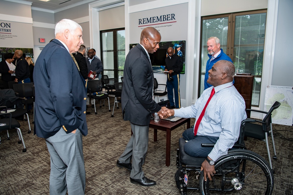 U.S. Army Col. (ret.) Gregory Gadson Visits Arlington National Cemetery During the National Disability Employment Awareness Month