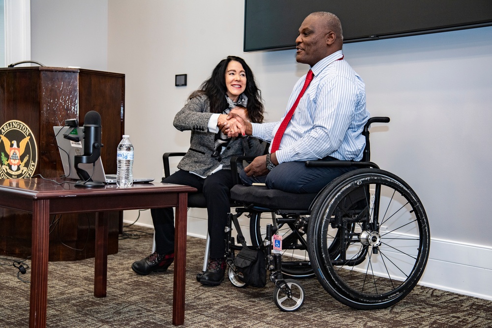 U.S. Army Col. (ret.) Gregory Gadson Visits Arlington National Cemetery During the National Disability Employment Awareness Month