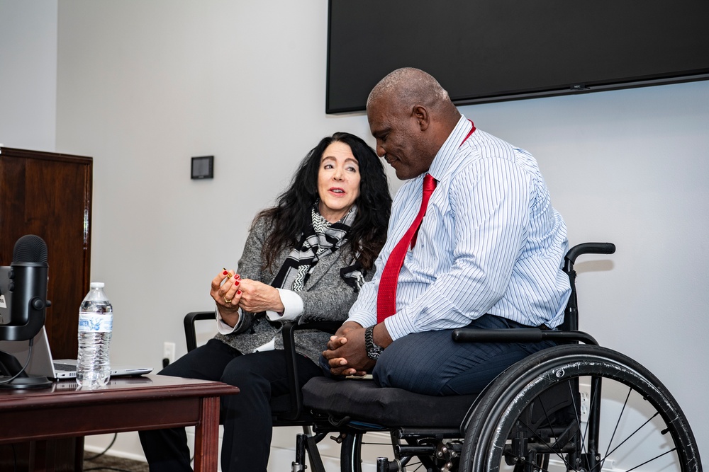 U.S. Army Col. (ret.) Gregory Gadson Visits Arlington National Cemetery During the National Disability Employment Awareness Month