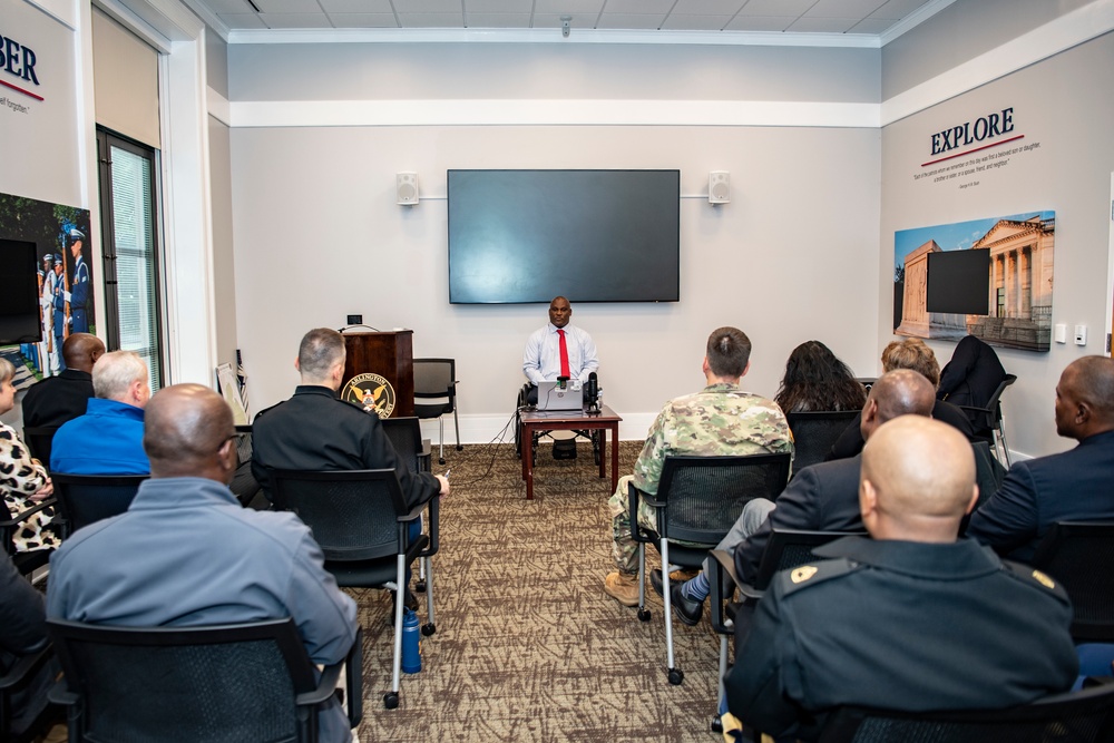 U.S. Army Col. (ret.) Gregory Gadson Visits Arlington National Cemetery During the National Disability Employment Awareness Month