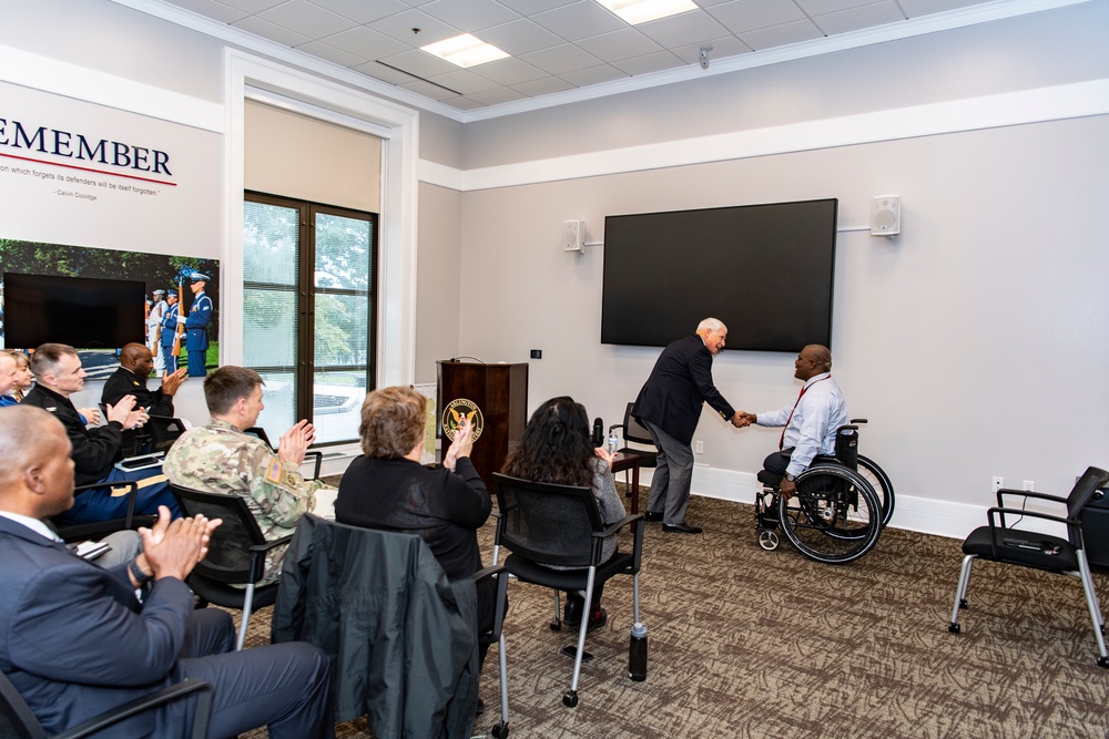 U.S. Army Col. (ret.) Gregory Gadson Visits Arlington National Cemetery During the National Disability Employment Awareness Month