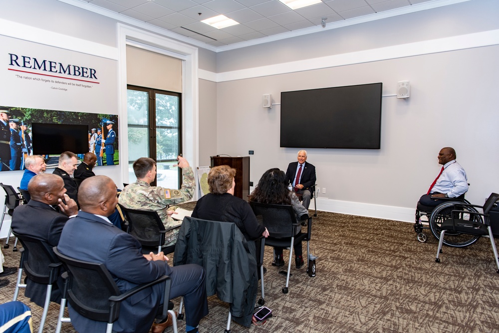 U.S. Army Col. (ret.) Gregory Gadson Visits Arlington National Cemetery During the National Disability Employment Awareness Month