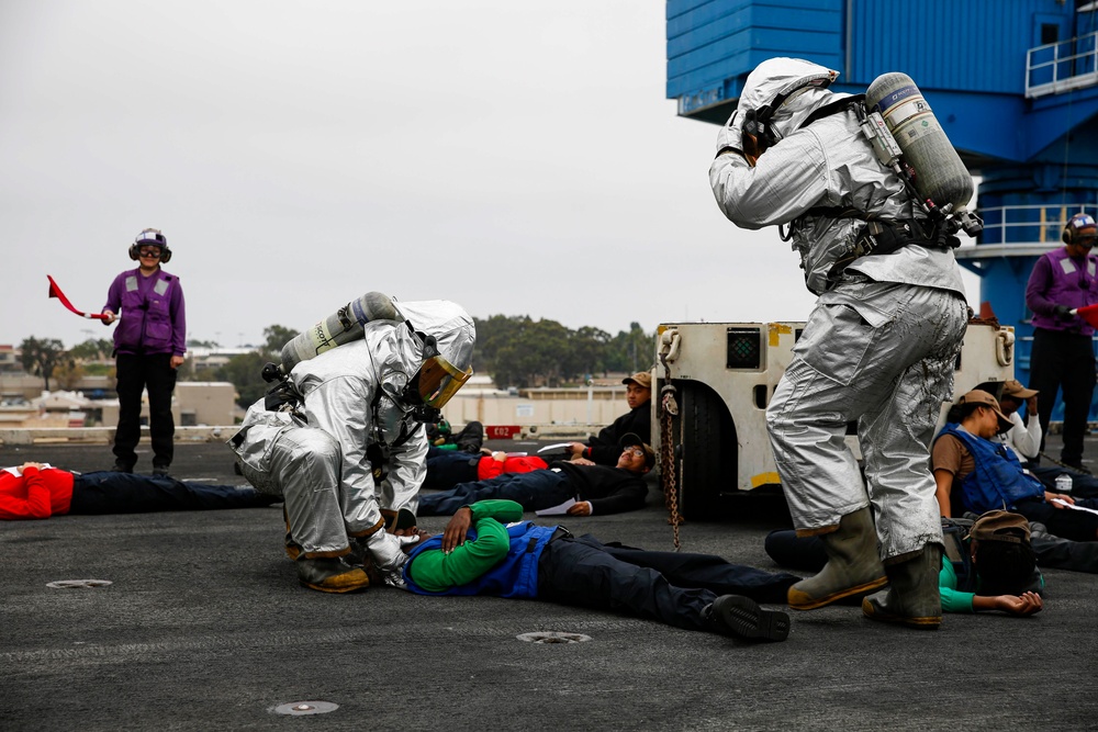 Abraham Lincoln conducts mass casualty drill