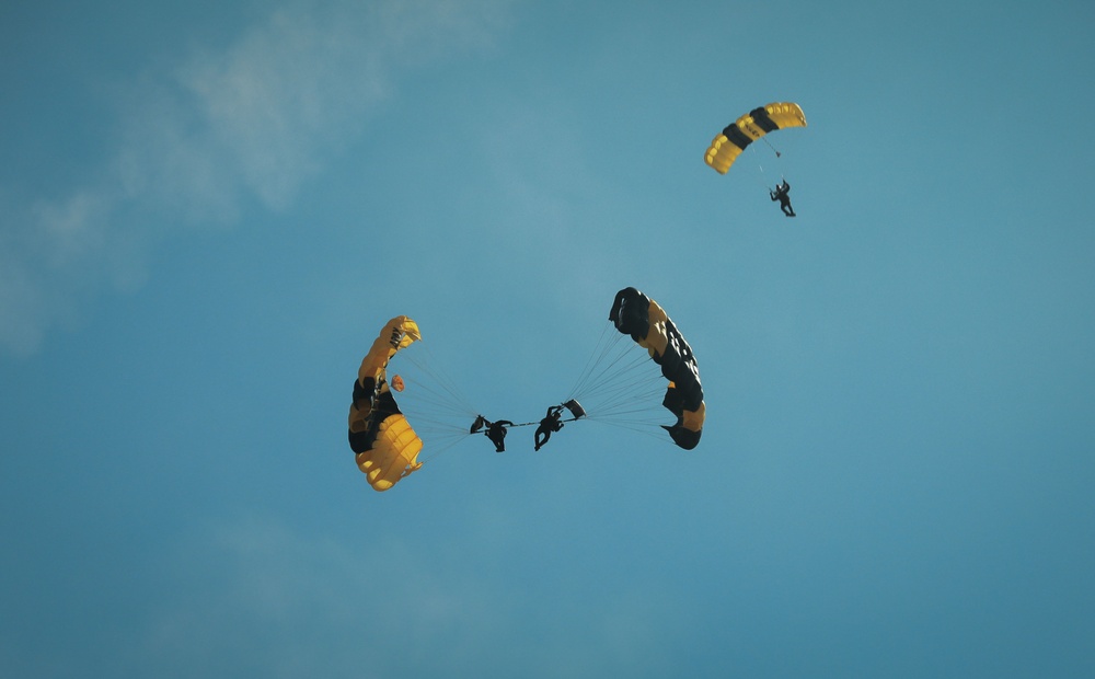 The Golden Knights Jump Into Altus Air Force Base