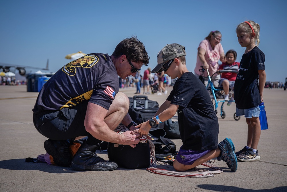 The Golden Knights Jump Into Altus Air Force Base