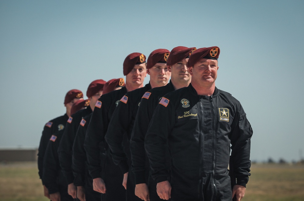 The Golden Knights Jump Into Altus Air Force Base