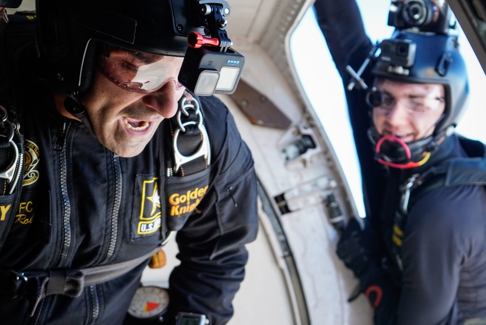 The Golden Knights Jump Into Altus Air Force Base