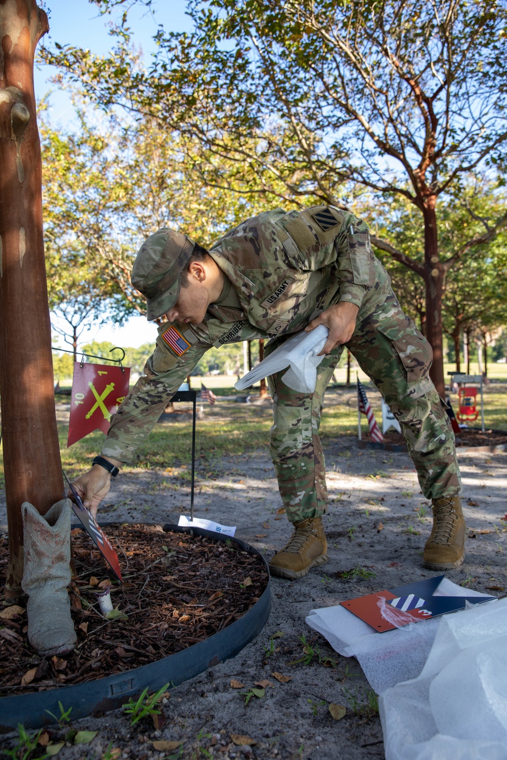 Soldiers and volunteers help keep Warriors Walk pristine on Fort Stewart