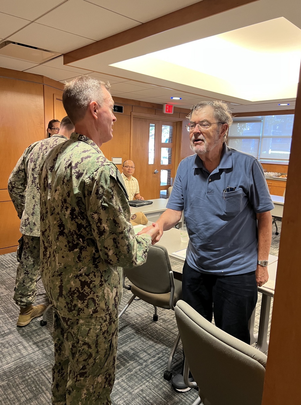 Admiral Piret Visits Woods Hole Oceanographic Institution