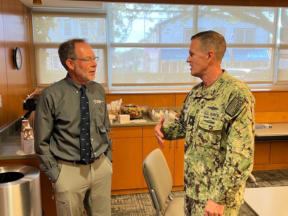 Admiral Piret Visits Woods Hole Oceanographic Institution