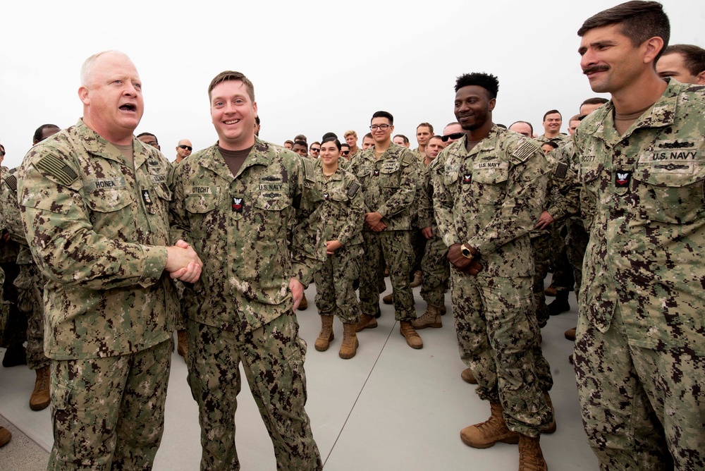 Master Chief Petty Officer of the Navy James Honea Visits San Diego