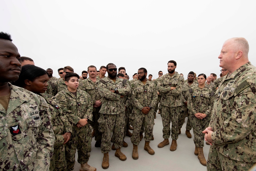 Master Chief Petty Officer of the Navy James Honea Visits San Diego