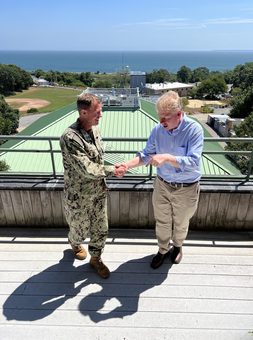 Admiral Piret Visits Woods Hole Oceanographic Institution