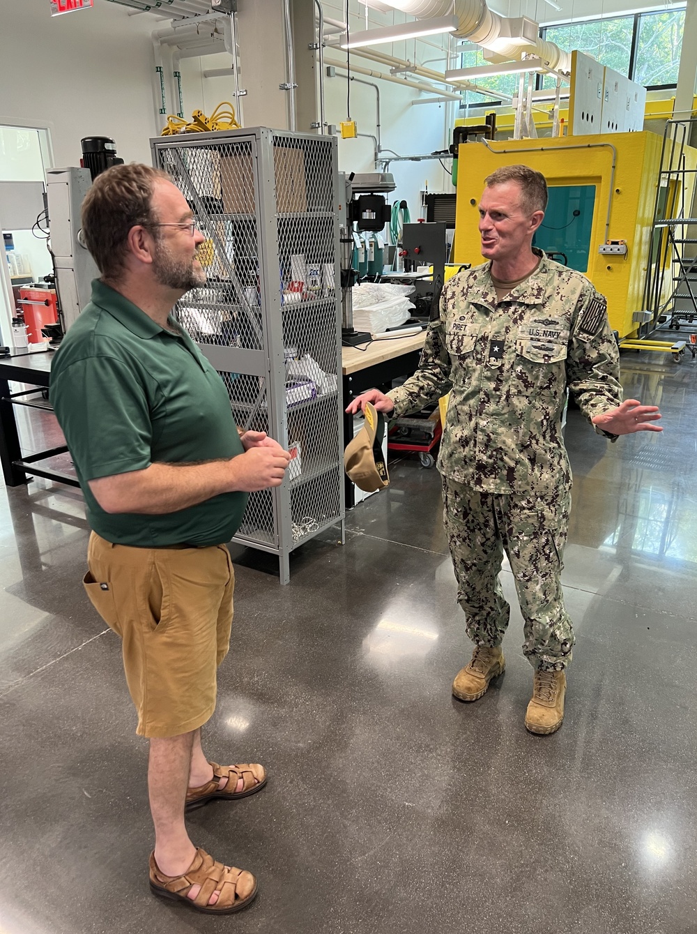 Admiral Piret Visits Woods Hole Oceanographic Institution