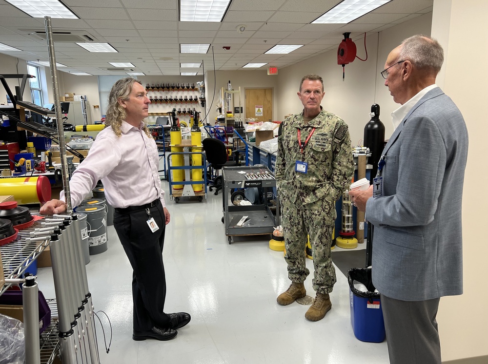 Admiral Piret Visits and Tours Teledyne