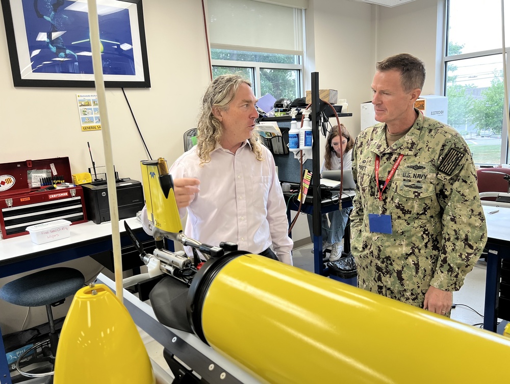 Admiral Piret Visits and Tours Teledyne