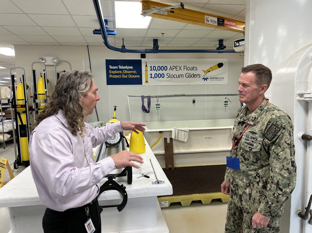 Admiral Piret Visits and Tours Teledyne