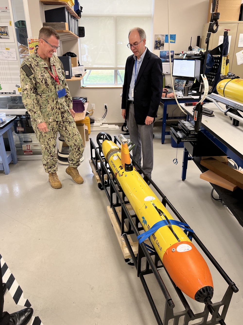 Admiral Piret Visits and Tours Teledyne