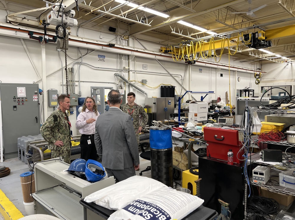 Admiral Piret Visits and Tours Teledyne