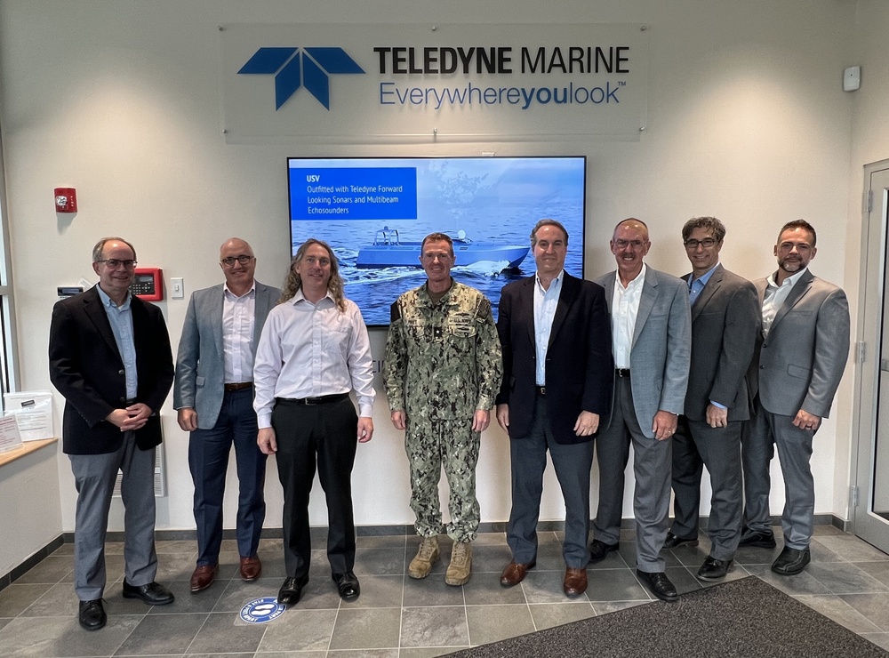 Admiral Piret Visits and Tours Teledyne