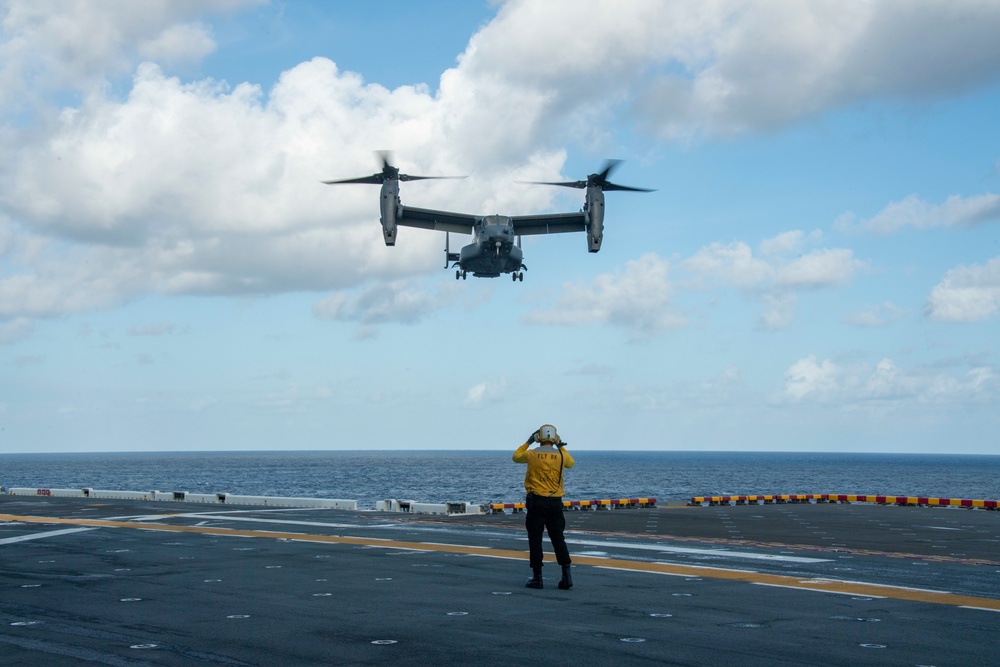 USS America (LHA 6) Conducts Flight Operations with Air Force 21st Special Operations Squadron