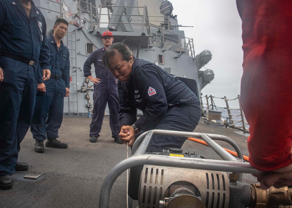 U.S. Sailors Participate In Damage Control Training