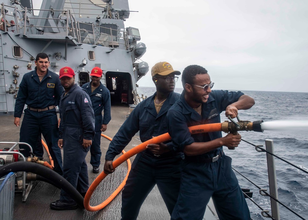 U.S. Sailors Participate In Damage Control Training