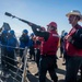 U.S. Sailors Fire A Shot Line