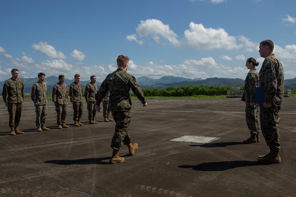 Combat Logistics Regiment 3 Marines conduct promotion ceremonies during Exercise KAMANDAG 6